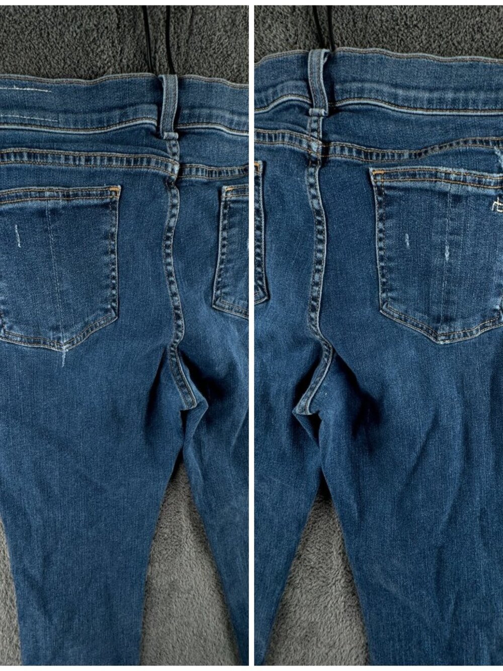 Rag & Bone Skinny Jeans Women Size 31 Medium Wash Stretch Blue Denim Distress - Picture 16 of 16